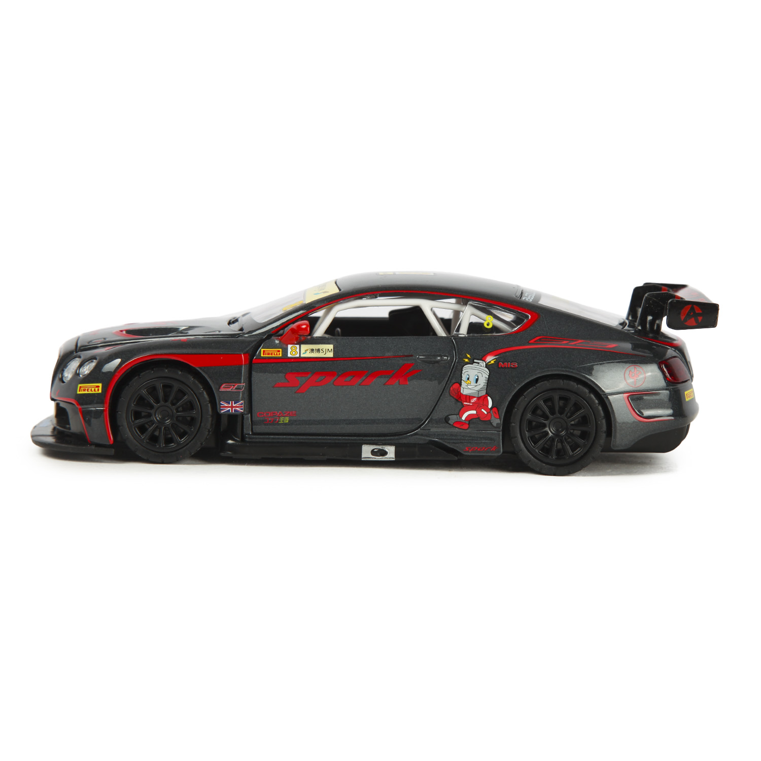 Машинка Mobicaro 1:32 Bentley Continental GT3 Серая 68353C 68353C - фото 2