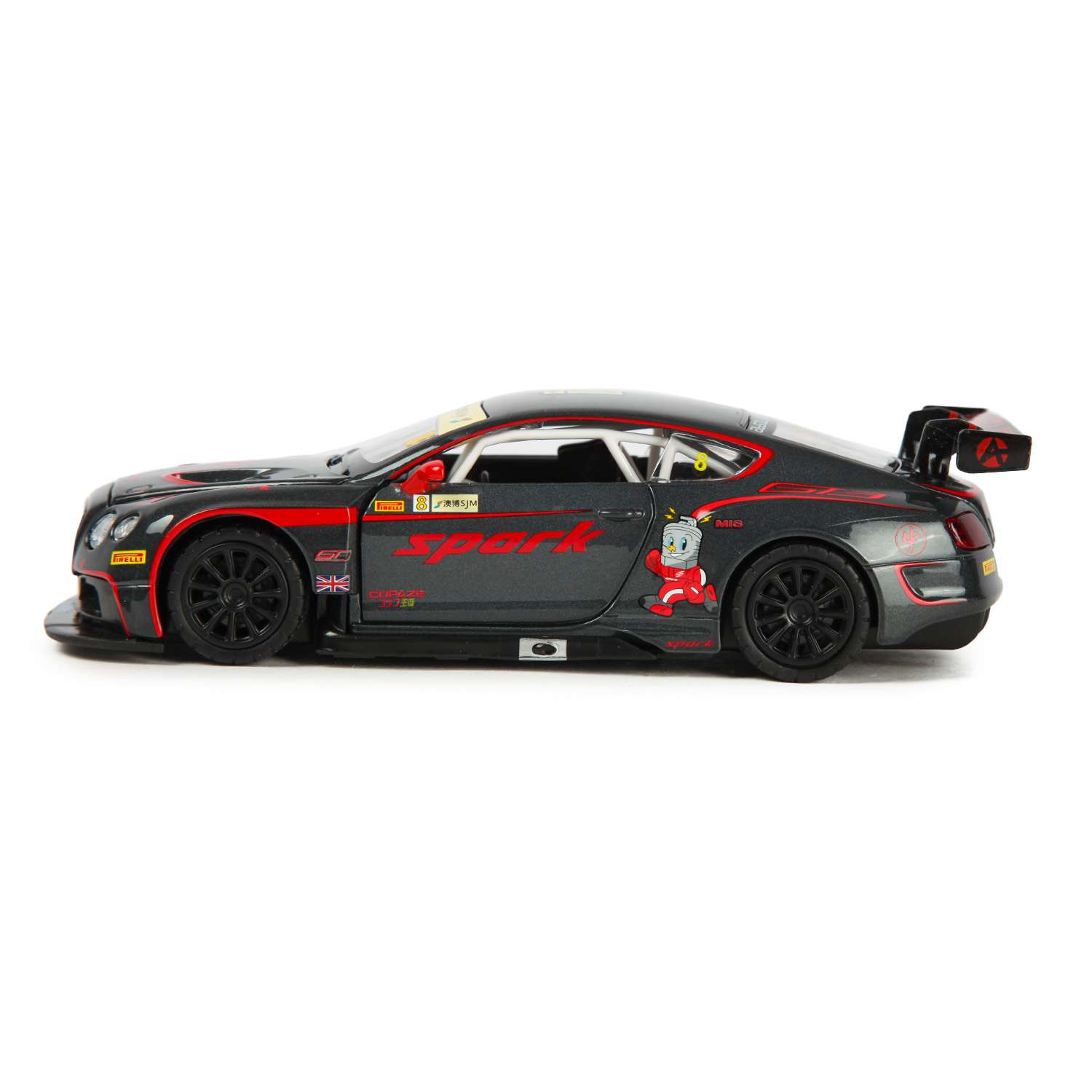 Машинка Mobicaro 1:32 Bentley Continental GT3 Серая 68353C 68353C - фото 2