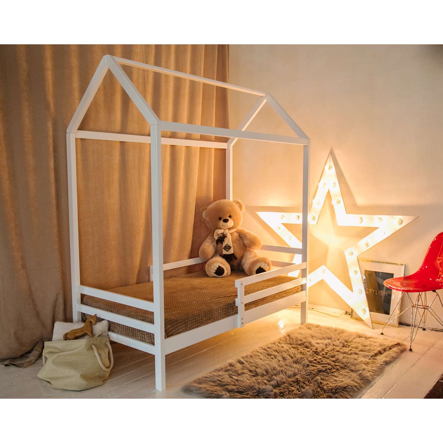 Комплект Домик деревянный Alatoys для кровати подростковой - фото 6