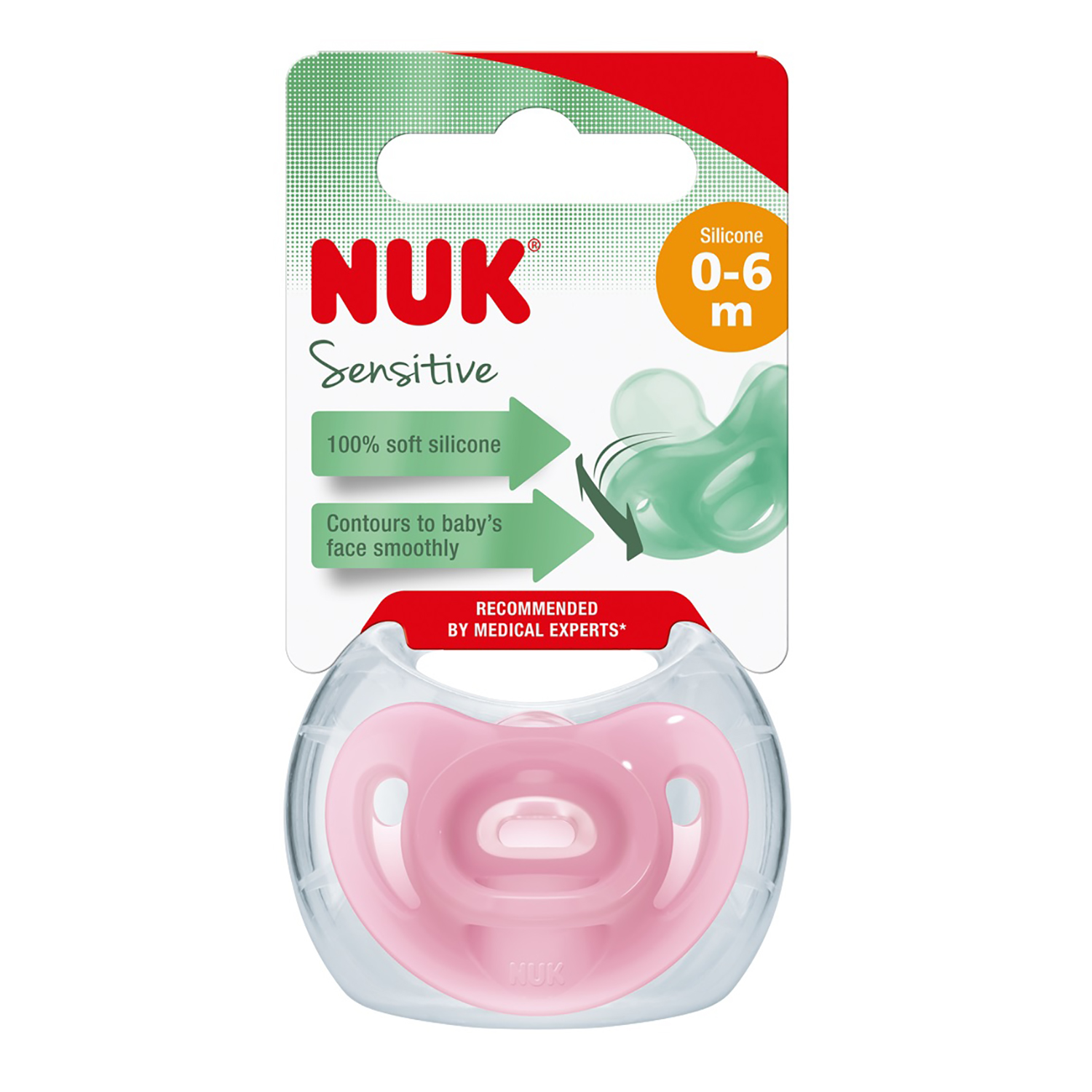 Пустышка Nuk Sensitiv 1 Розовый 10730332 - фото 2