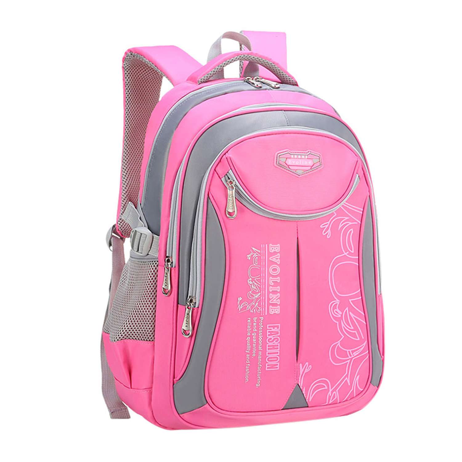 Рюкзак школьный Evoline большой розовый EVO-159-rose - фото 1