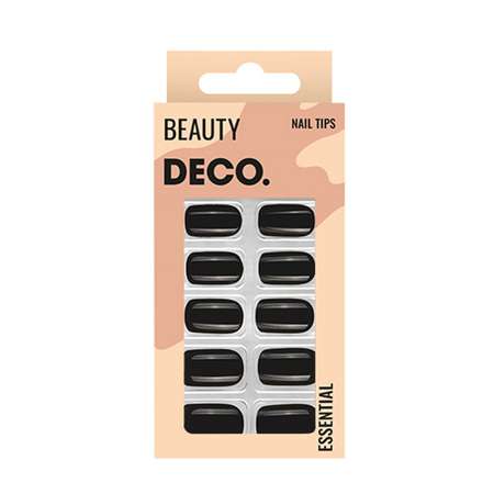 Накладные ногти DECO. Essential black side 24 шт + клеевые стикеры 24 шт