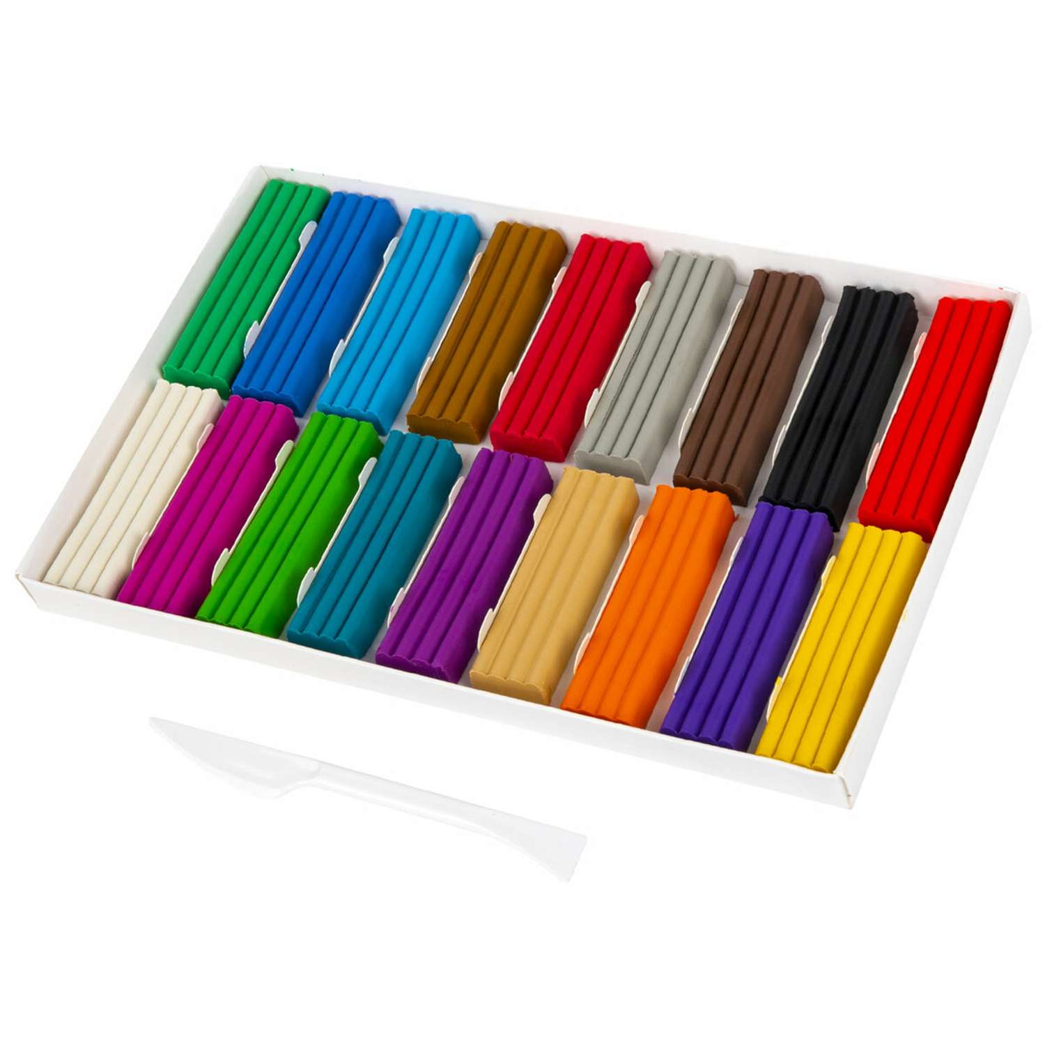 Пластилин классический Brauberg для лепки набор для детей 18 цветов - фото 2