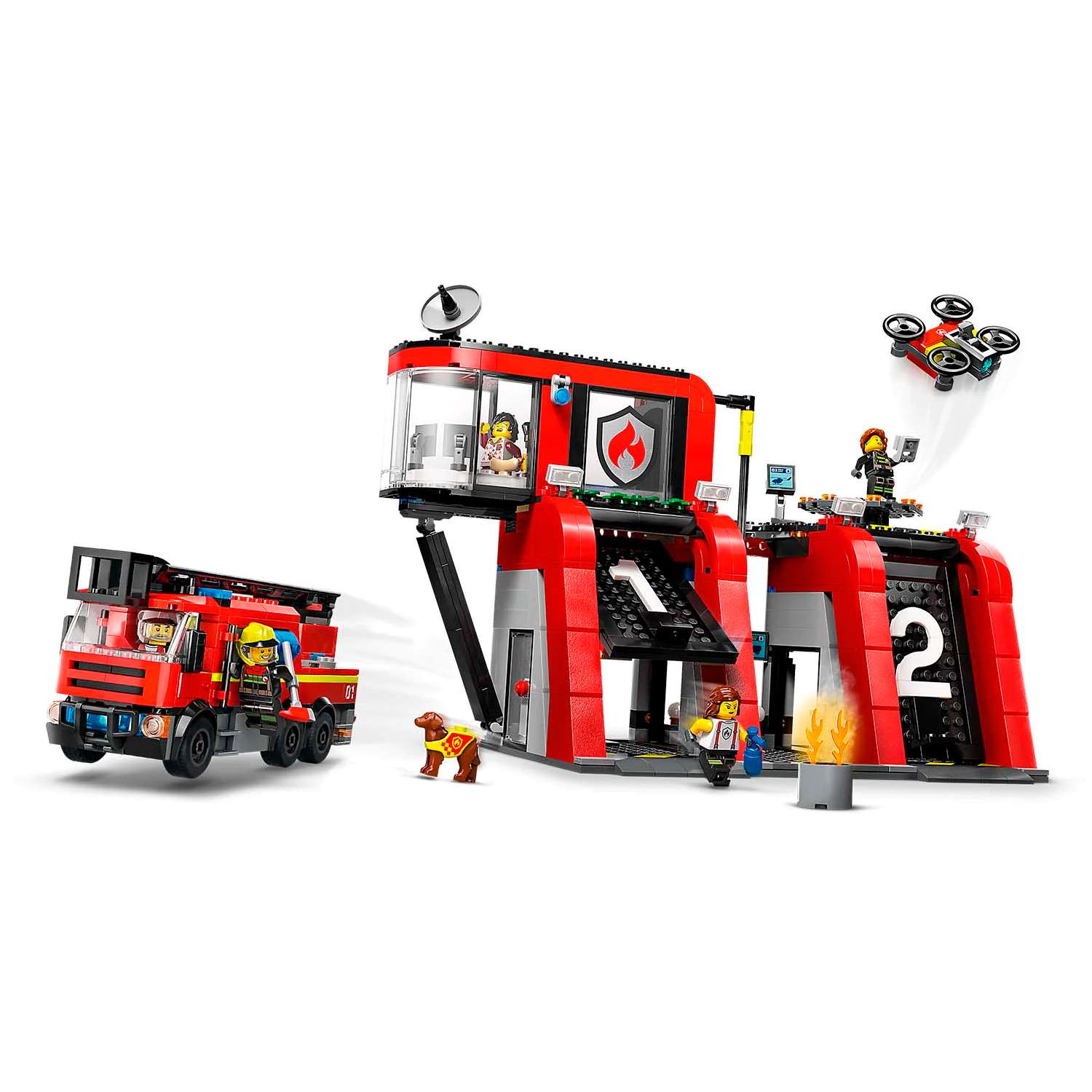 Конструктор детский LEGO City Пожарная часть и пожарная машина 60414 - фото 12