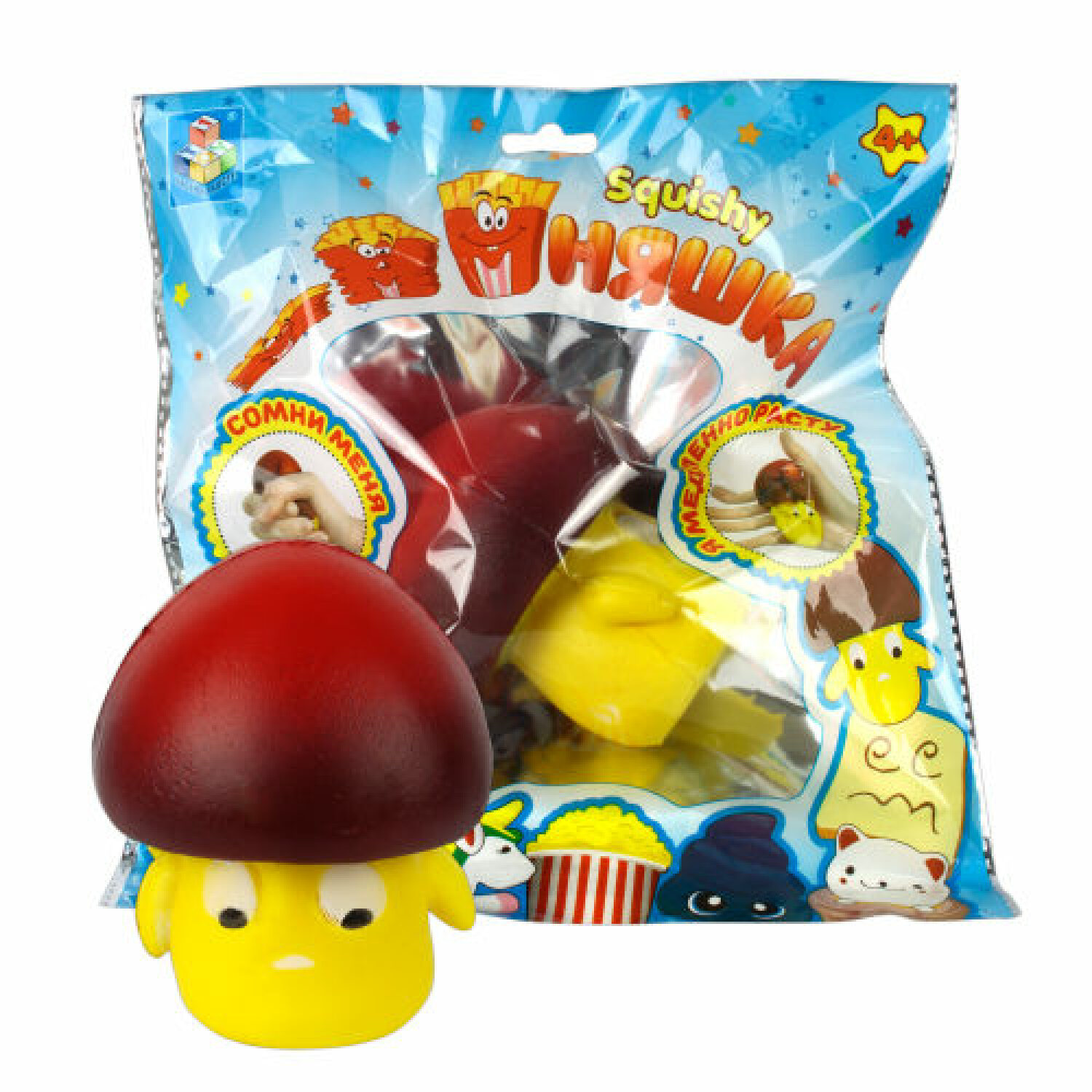 Игрушка антистресс 1TOY Мммняшка squishy Сквиши гриб - фото 3