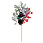 Новогоднее украшение Лесная мастерская из природного декора «Снеговик» 24 × 12 × 2 см
