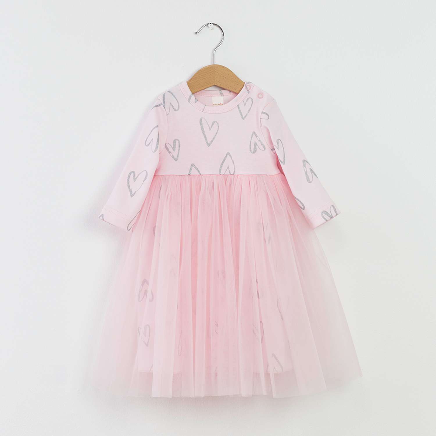 Платье BABY-BOOM С146/3-И сердечки с глиттером - фото 1