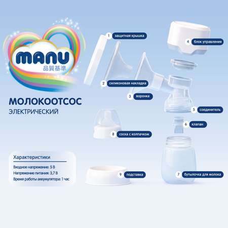 Молокоотсос MANU электрический MN-1035