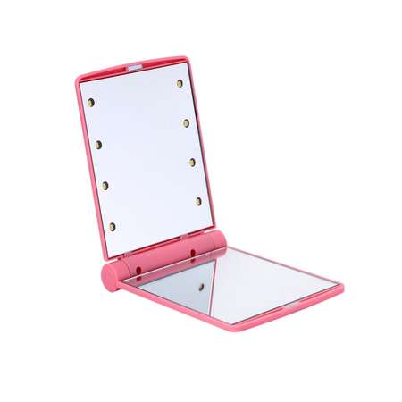 Карманное зеркало Ripoma с подсветкой цвет - розовый