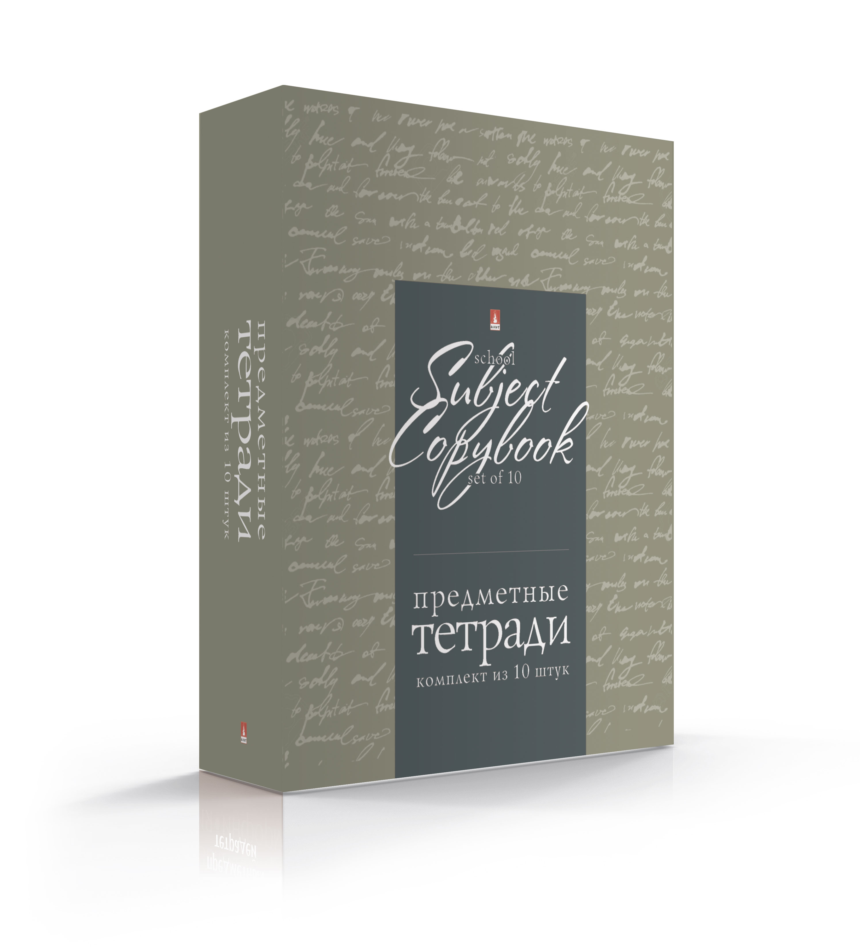 Набор тематических тетрадей Альт Новая Классика 10 штук коробка Soft Touch серая - фото 3