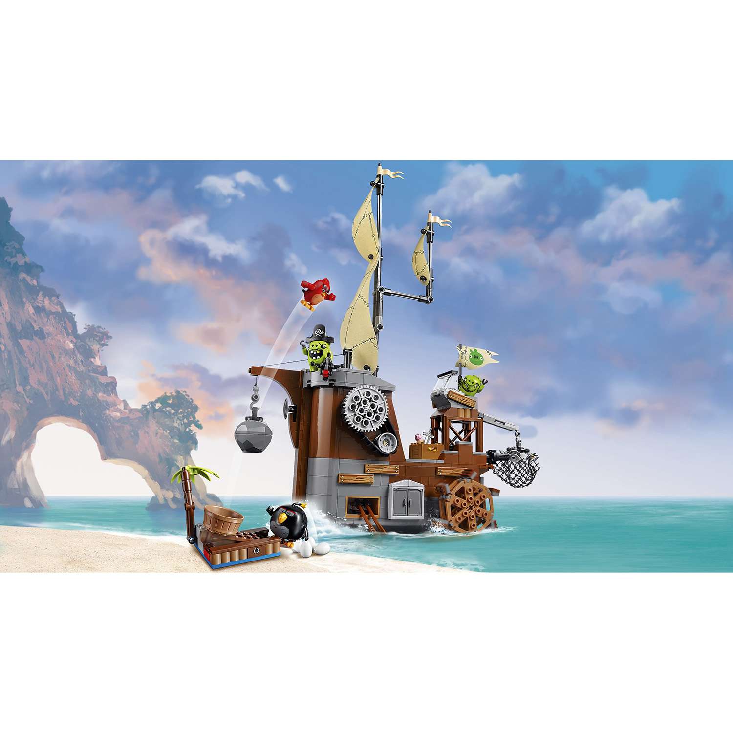 Конструктор LEGO Angry Birds Пиратский корабль свинок (75825) - фото 4