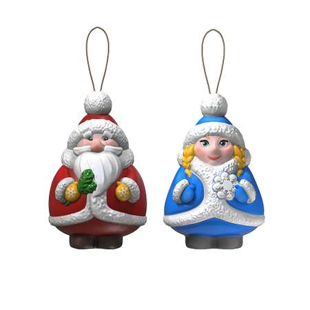 Роспись ёлочных игрушек LORI Дед Мороз и Снегурочка