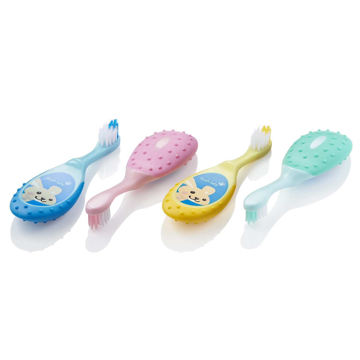 Зубная щетка Brush-Baby FlossBrush 0-3 года розовая - фото 6