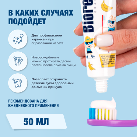 Зубная паста Biorepair Kids с бананом