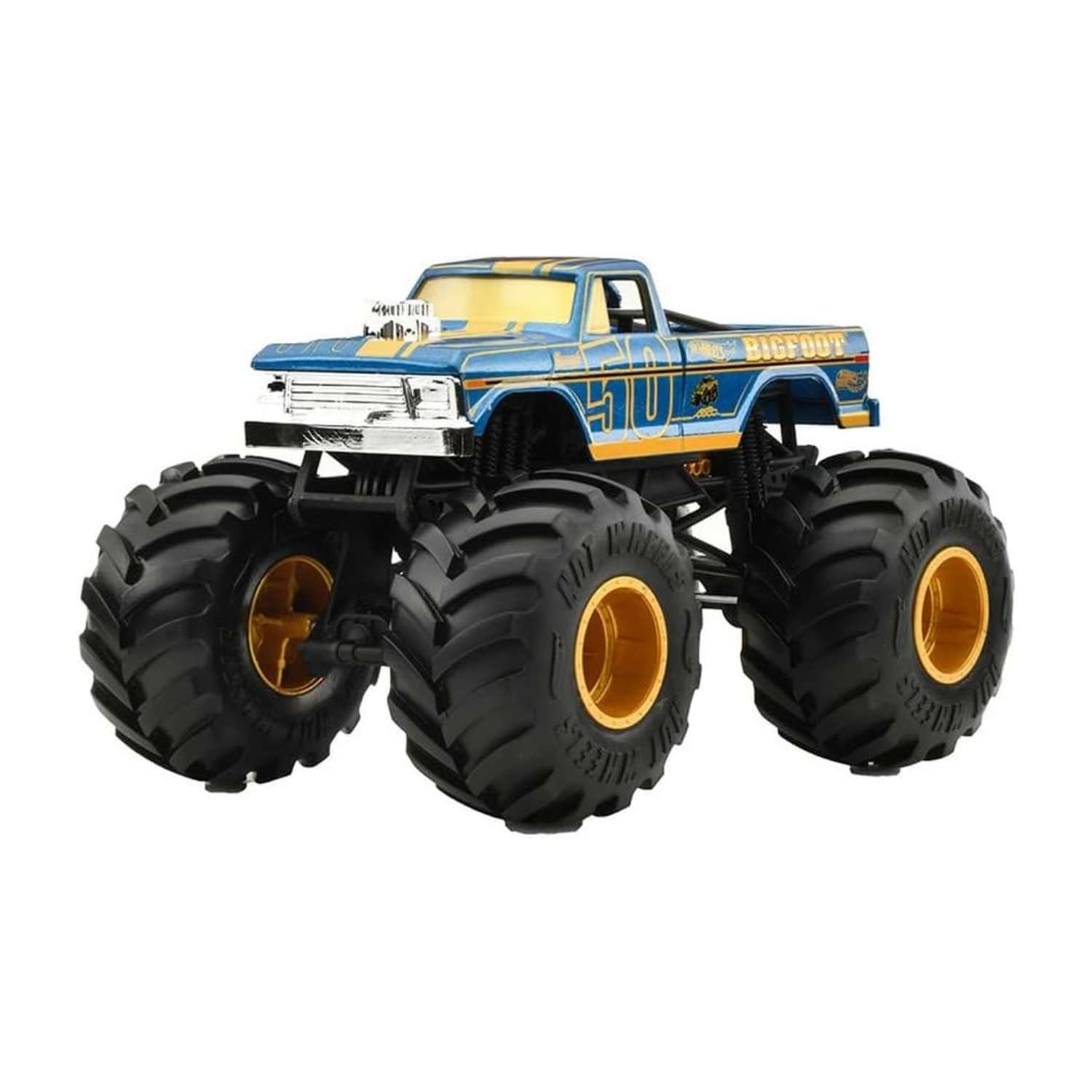 Монстр-трак Hot Wheels Monster Trucks 1:24 Bigfoot 1:24 синий FYJ83/JCC91 - фото 1