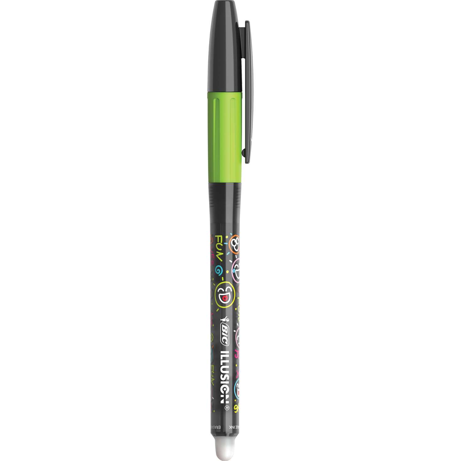 Ручка гелевая стираемая Bic Illusion Черный цвет 516511 - фото 3
