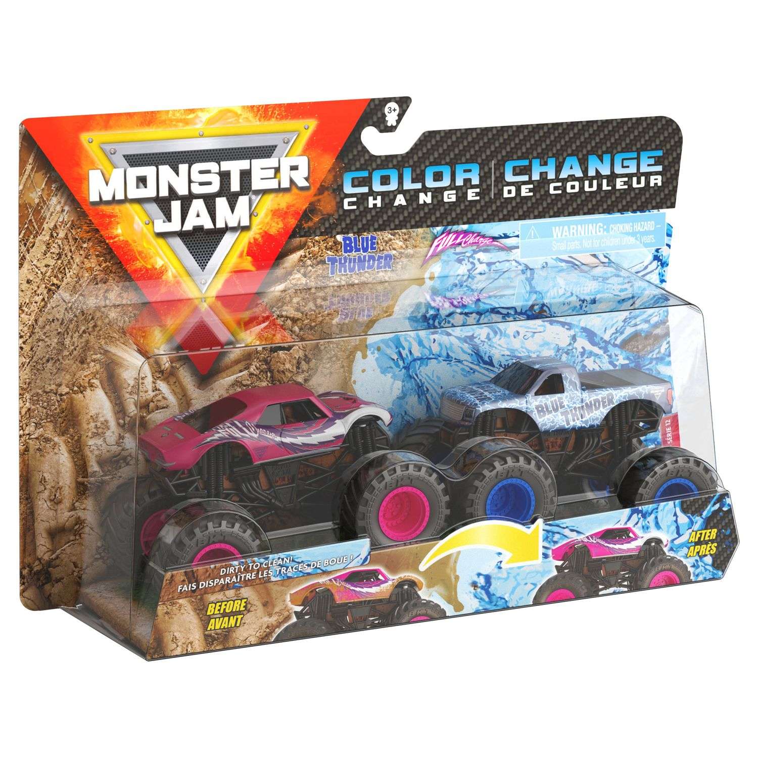 Машинка Monster Jam 1:64 2шт BlueThunderVFullCharge 6044943/20128652 6044943 - фото 4