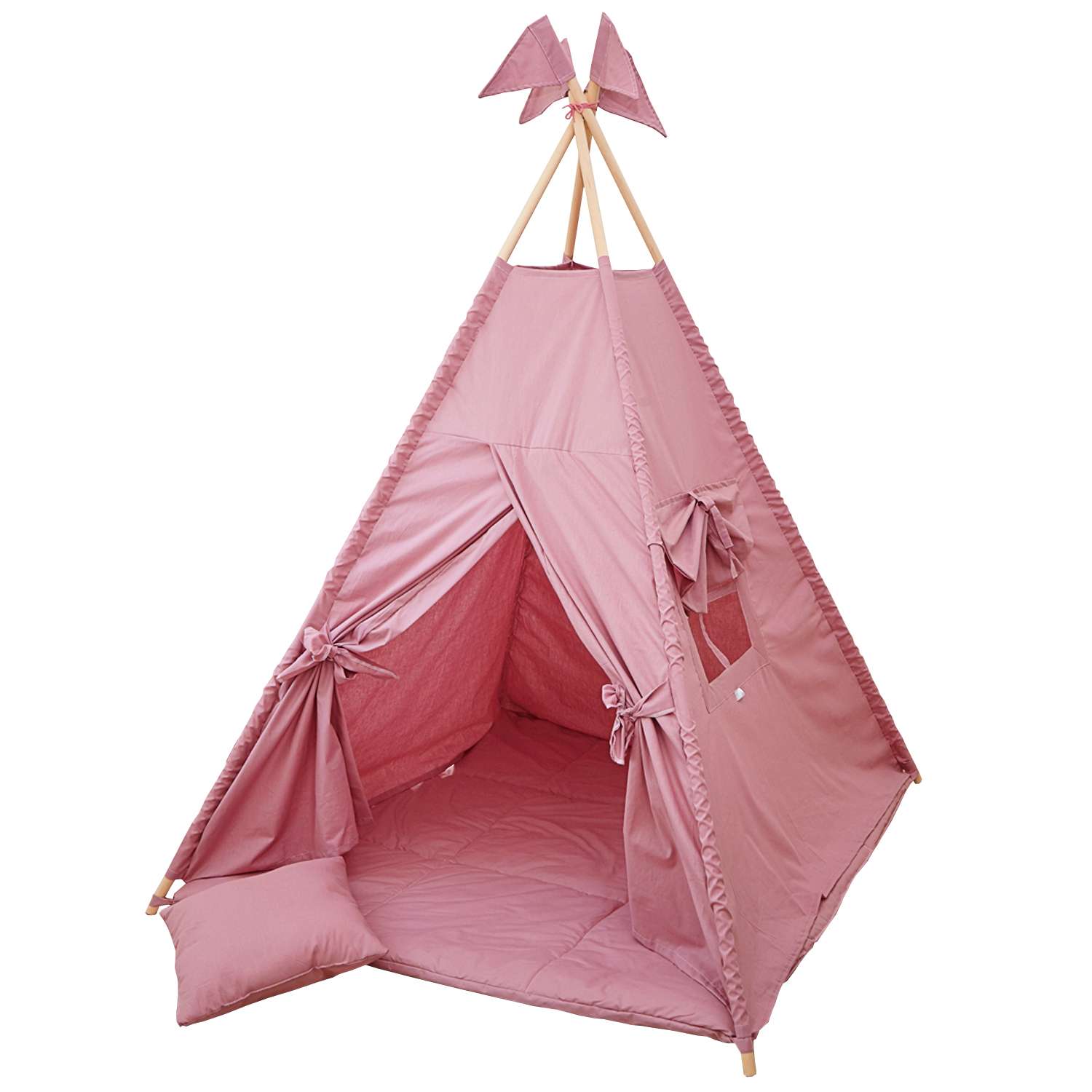 Палатка игровая ВигваМАМ Вигвам детский Дымчатая роза поплин - фото 1