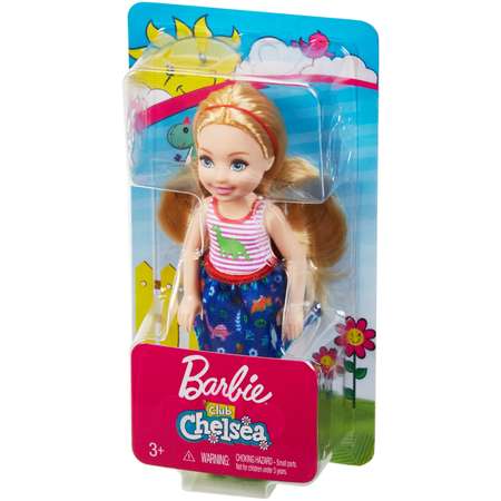 Кукла Barbie Челси Блондинка в топе с динозавром FXG82