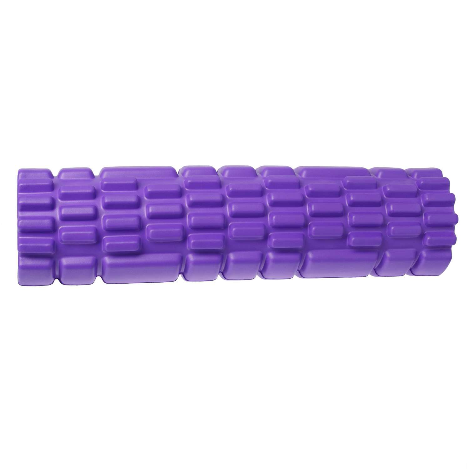 Ролик массажный STRONG BODY спортивный для фитнеса МФР йоги и пилатес 30 см х 8 см фиолетовый - фото 2