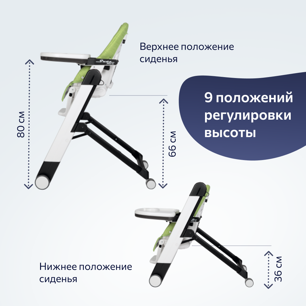 Стул Peg-Perego Siesta Follow Me Wonder Green - фото 4