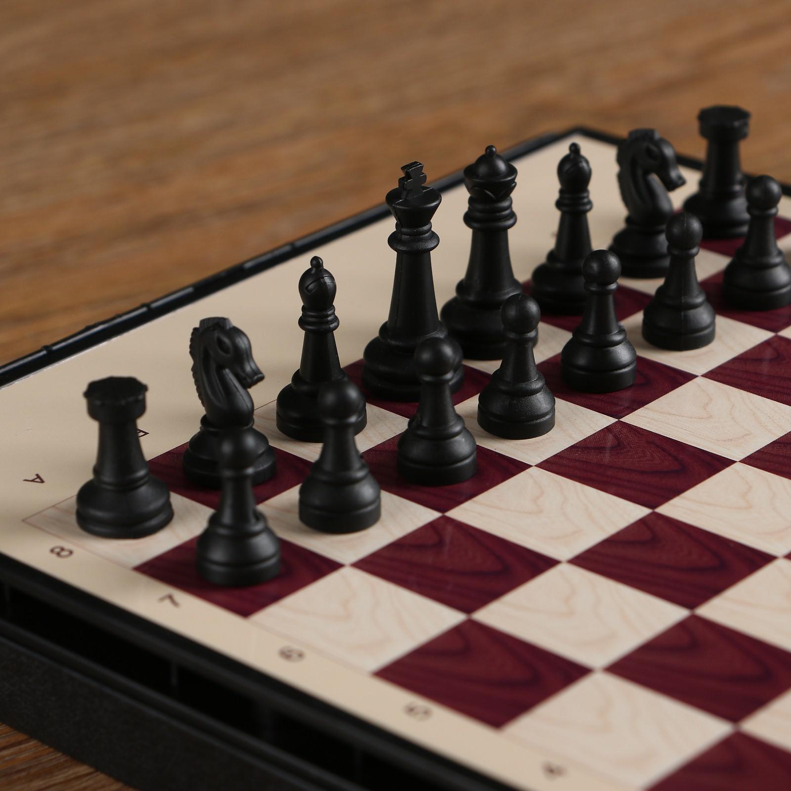 Шахматы Sima-Land магнитные с ящиком 24х18 см - фото 2