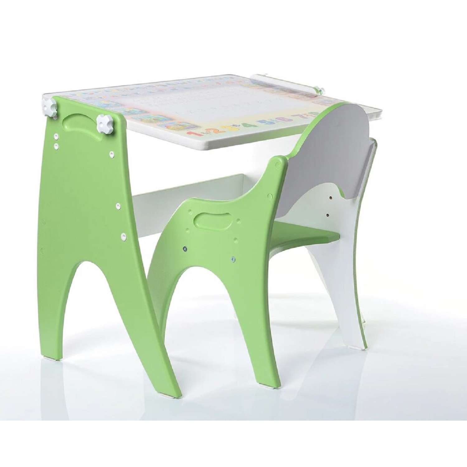 Стол-трансформер и стул Tech kids салатовый Буквы-цифры - фото 1