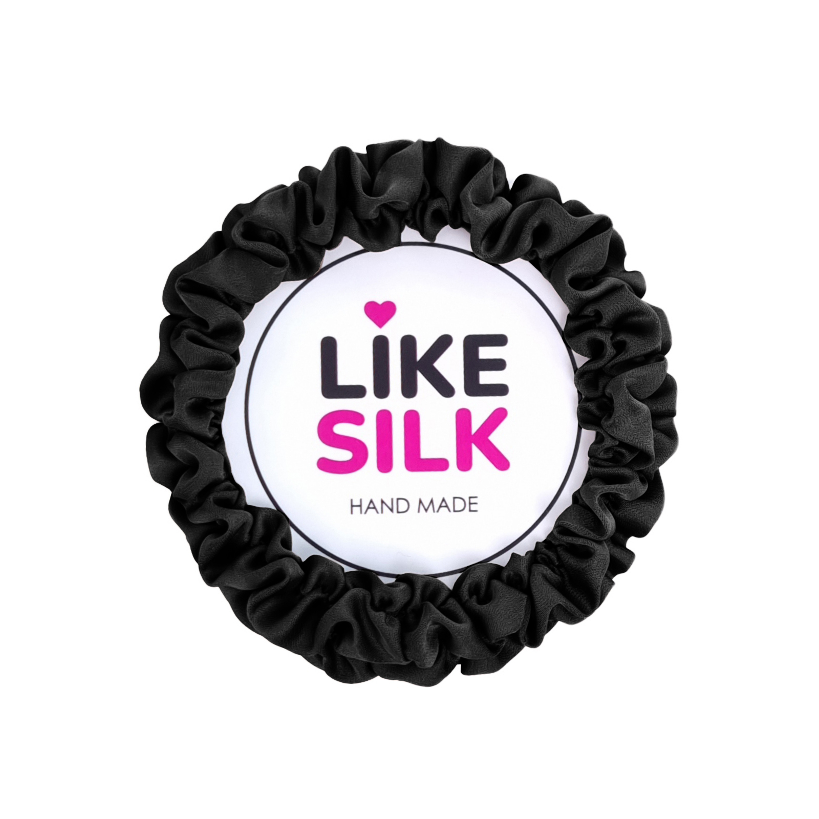 Резинка для волос LIKE SILK №1 шёлк ARMANI чёрный бриллиант - фото 2