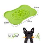 Миска для собак Stefan интерактивная силиконовая размер M салатовая