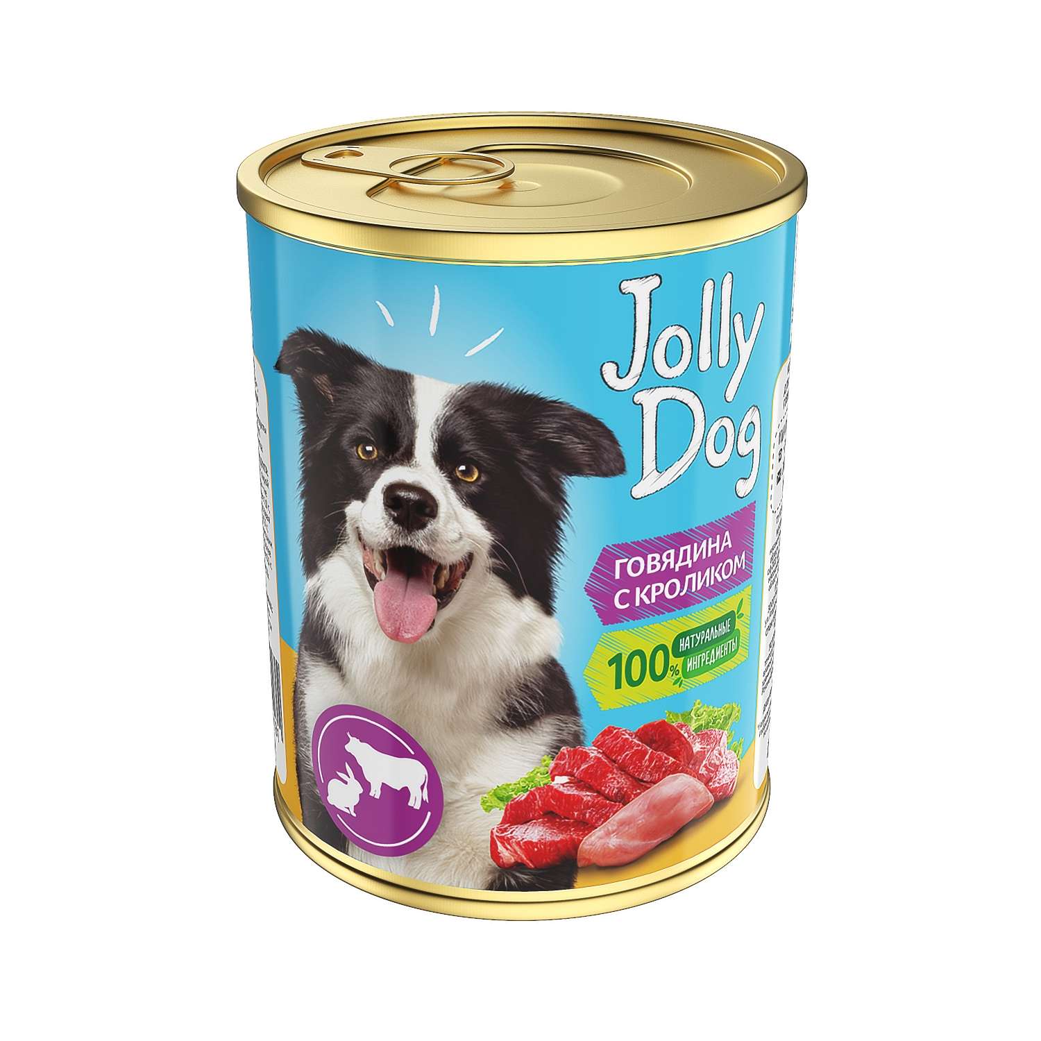 Корм для собак Зоогу Зоогурман Jolly Dog говядина с кроликом консервированный 350г - фото 2