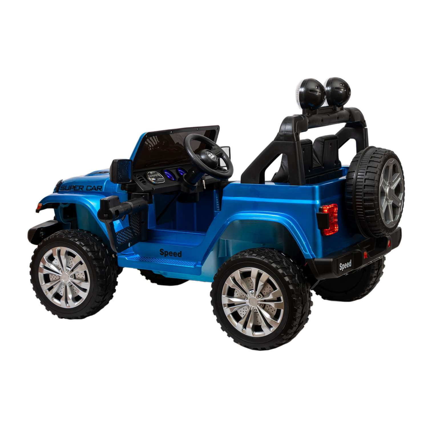 Электромобиль TOYLAND Джип Jeep Rubicon 5016 синий - фото 5