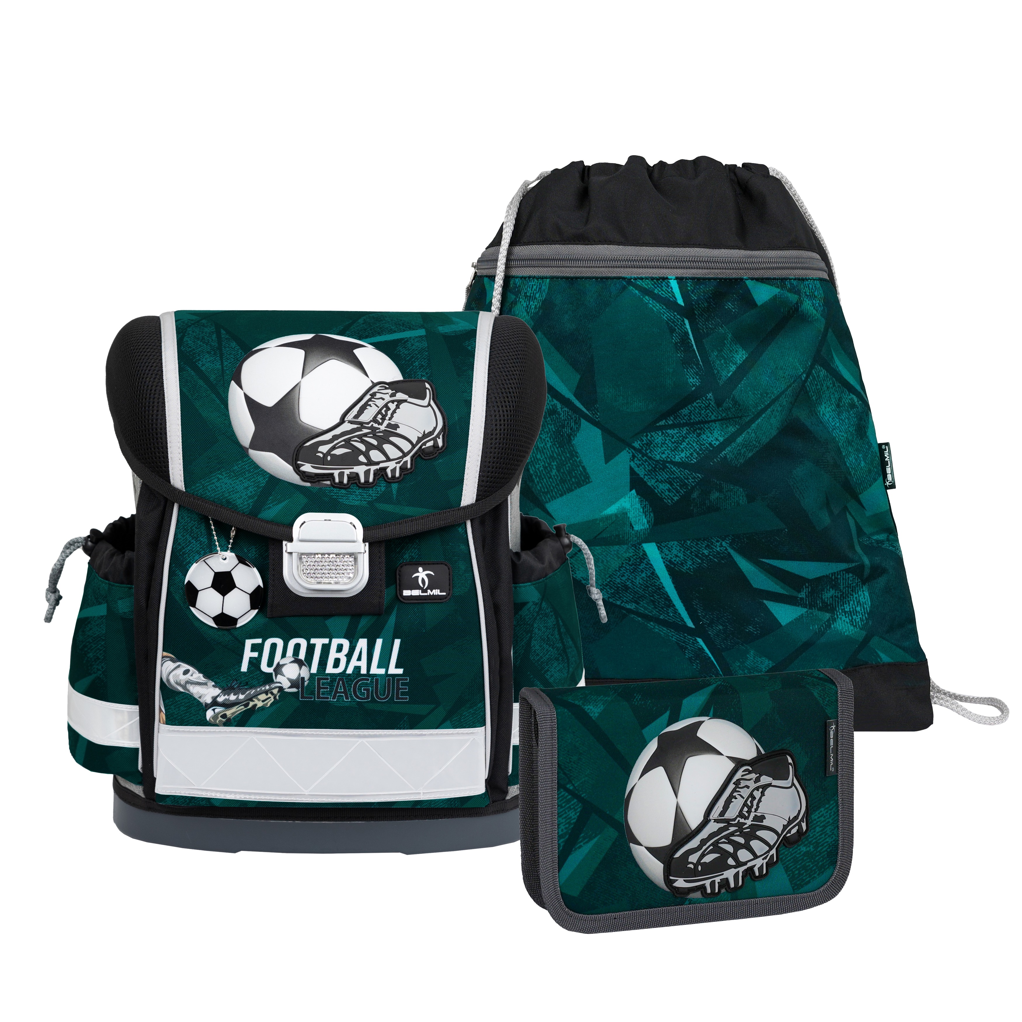 Школьный ранец BELMIL Classy FOOTBALL с наполнением серия 403-13-25-SET - фото 1