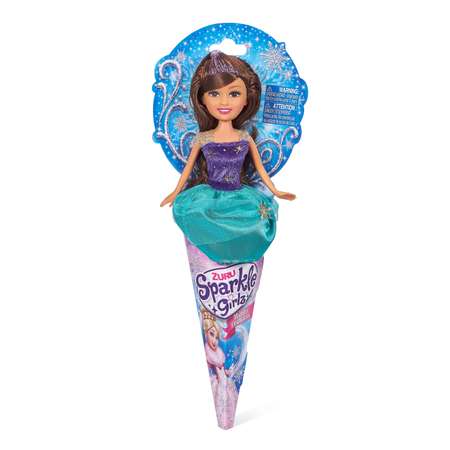 Кукла Sparkle Girlz Зимняя принцесса в фиолетовом платье 10017BQ2