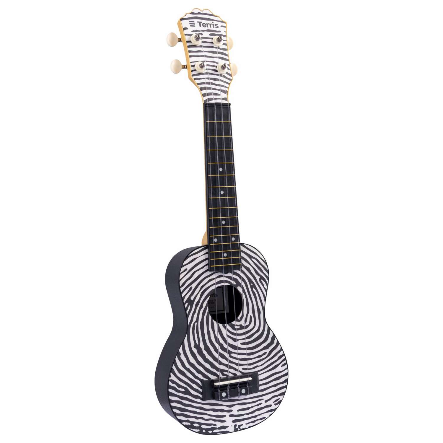 Гитара гавайская Terris укулеле сопрано PLUS-70 FINGERPRINT рисунок отпечаток пальца - фото 5