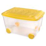 Ящик для игрушек Пластишка на колесах 58х39х33.5 см прозрачный