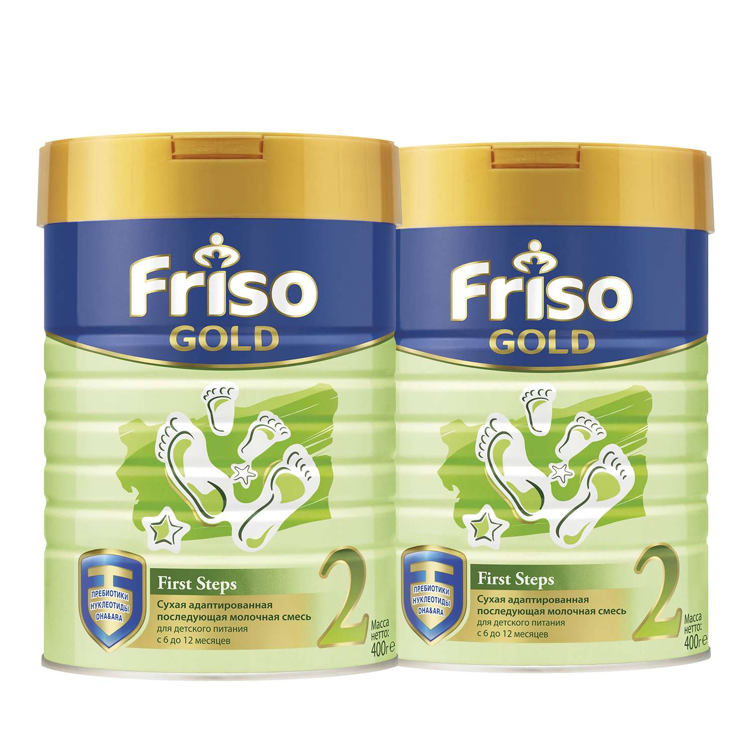 Смесь Friso Голд 2 молочная с пребиотиками 2*400г с 6 месяцев - фото 1