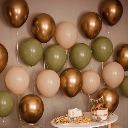 Воздушные шары Riota для праздника эвкалипт 51 шт