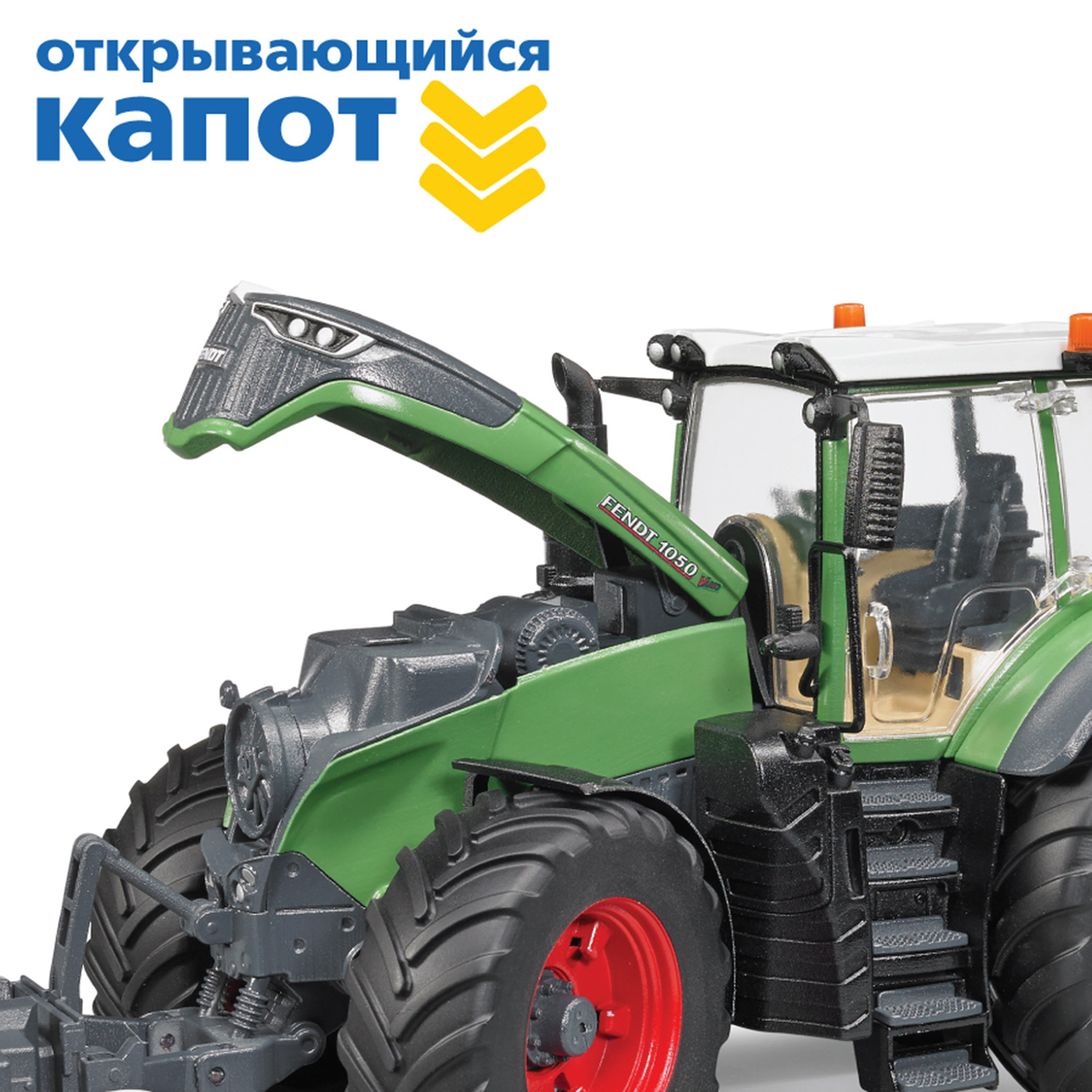 Трактор Bruder 1:16 фрикционный зеленый 04-041 - фото 6