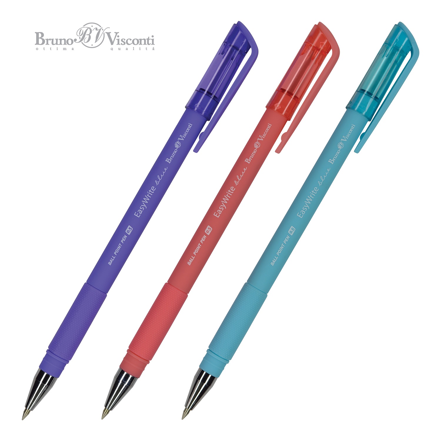 Набор из 5-ти шариковых ручек Bruno Visconti EasyWrite Joy синие - фото 3