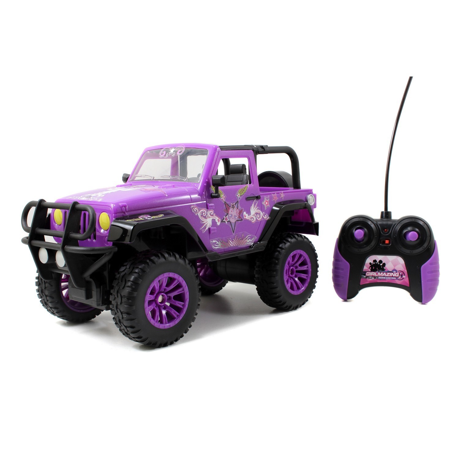 Машинка на радиоуправлении Jada масштаб 1:16 Girlmazing Jeep Фиолетовая  купить по цене 999 ₽ в интернет-магазине Детский мир