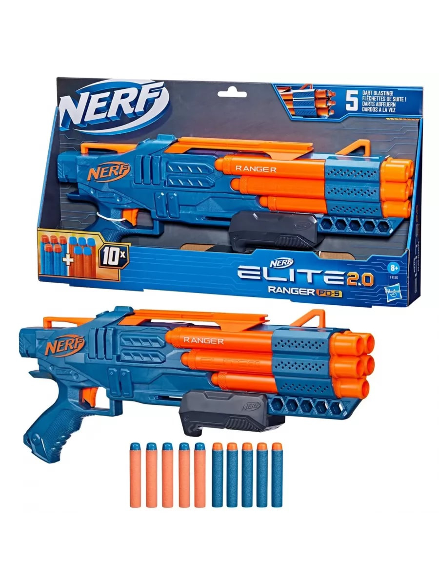 Бластер Hasbro(Nerf) Elite 2.0 Ranger PD-5 F4186 купить по цене 3290 ₽ в  интернет-магазине Детский мир