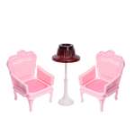 Набор мебели Огонек кресла с торшером для куклы розовые