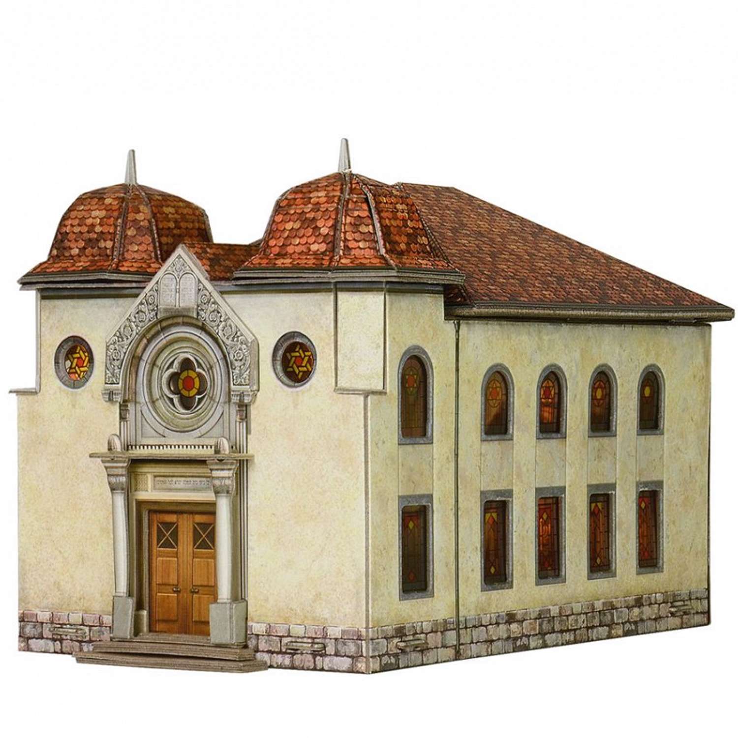 Сборная модель Умная бумага Храмы мира Синагога в Делемоне 334 334 - фото 1