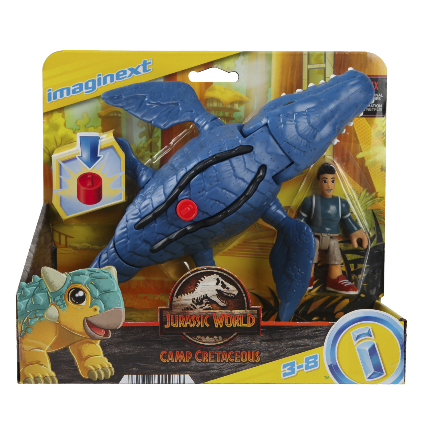 Фигурка Imaginext Jurassic World Мозазавр и Кенджи купить по цене 1199 ₽ в  интернет-магазине Детский мир