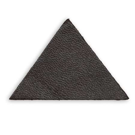 Термоаппликация Галерея нашивка заплатка Треугольник 5.9х4 см 2 шт из кожи для ремонта одежды темно-коричневый
