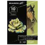 Альбом для пастели Brauberg 10 листов картон черный+оливковый
