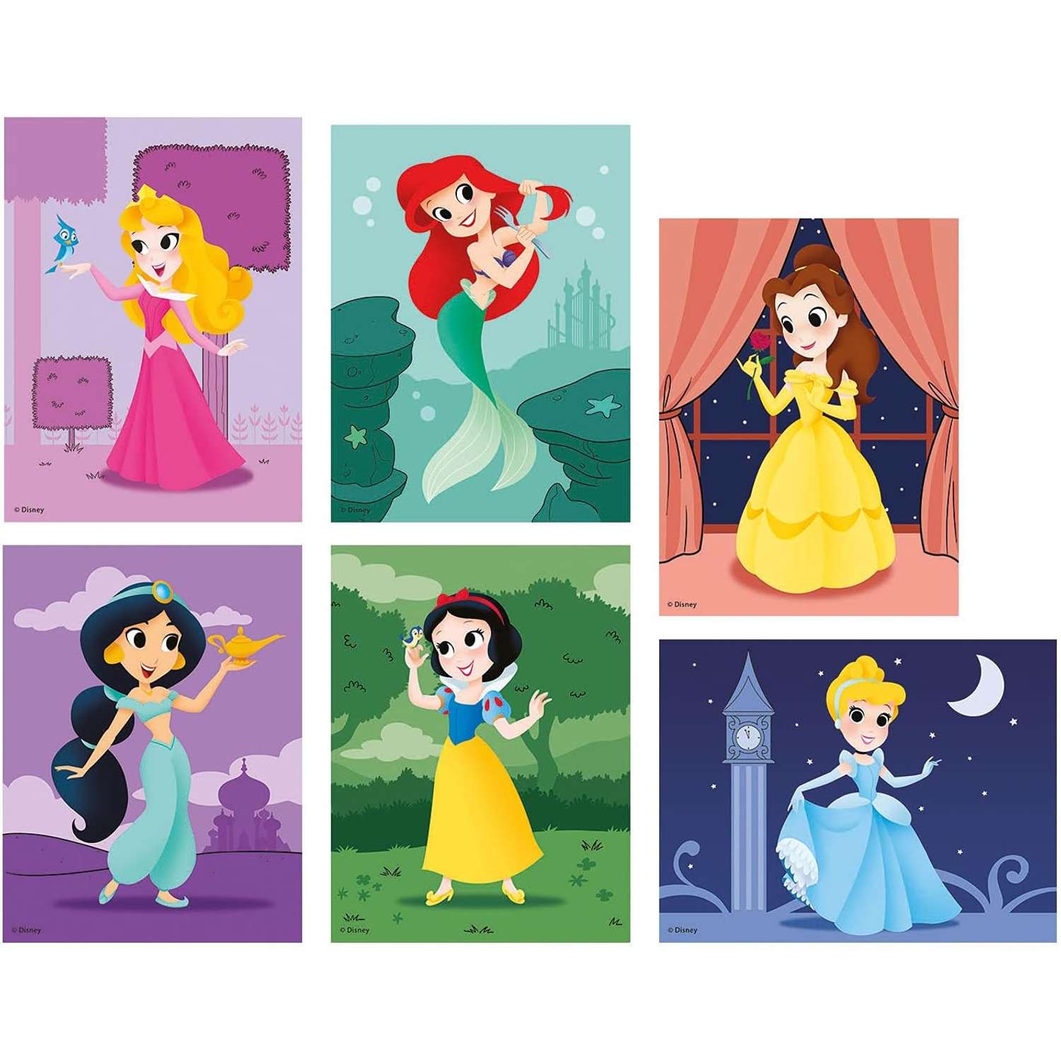 Кубики 12 шт CLEMENTONI Принцессы Disney - фото 2