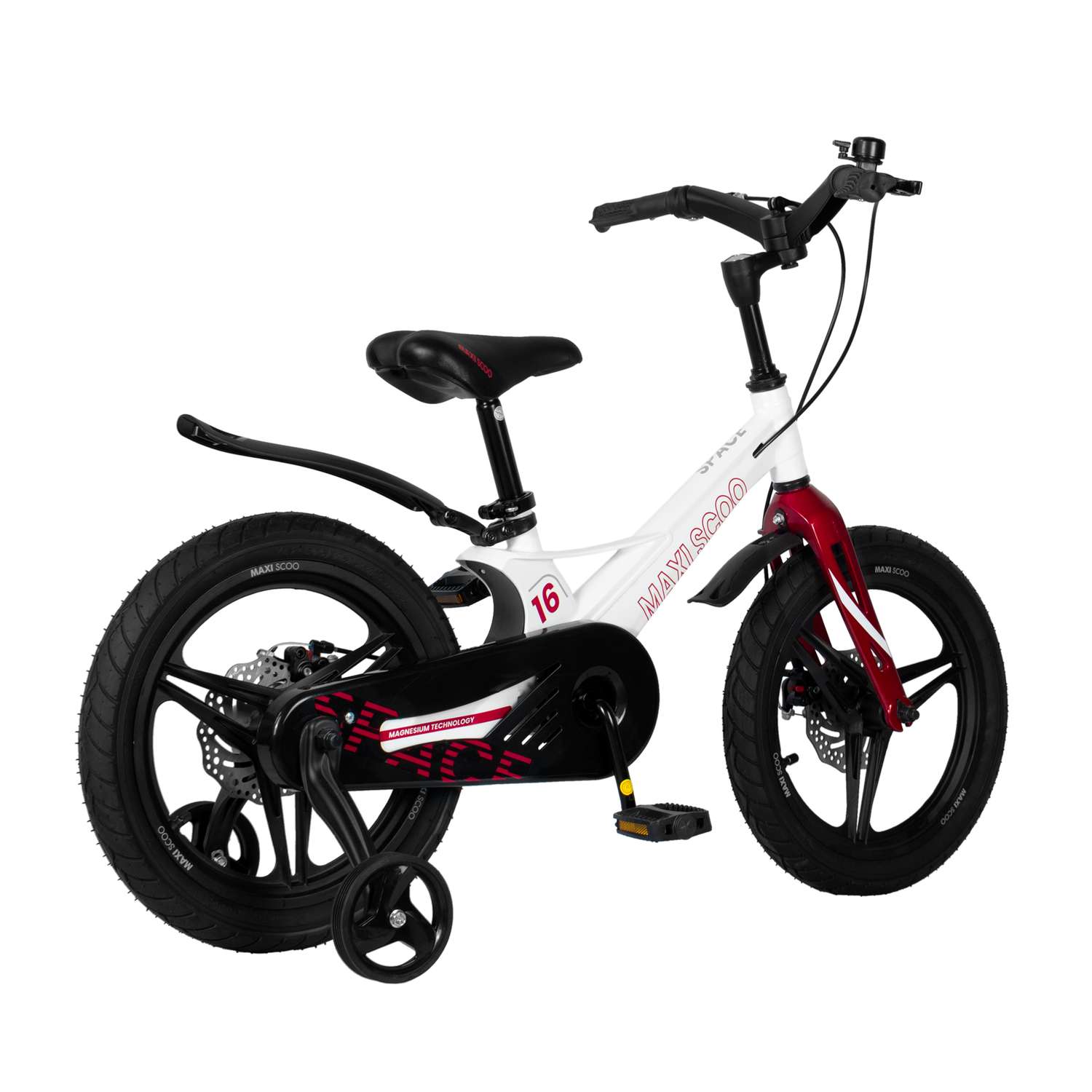 Детский двухколесный велосипед Maxiscoo Space делюкс 16 белый жемчуг - фото 4