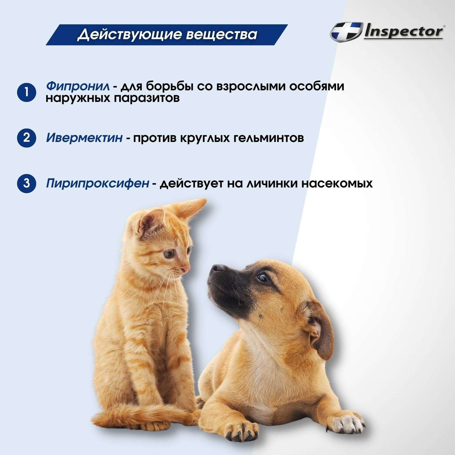 Ошейник для кошек и мелких собак Inspector от внешних и внутренних паразитов 40см - фото 5