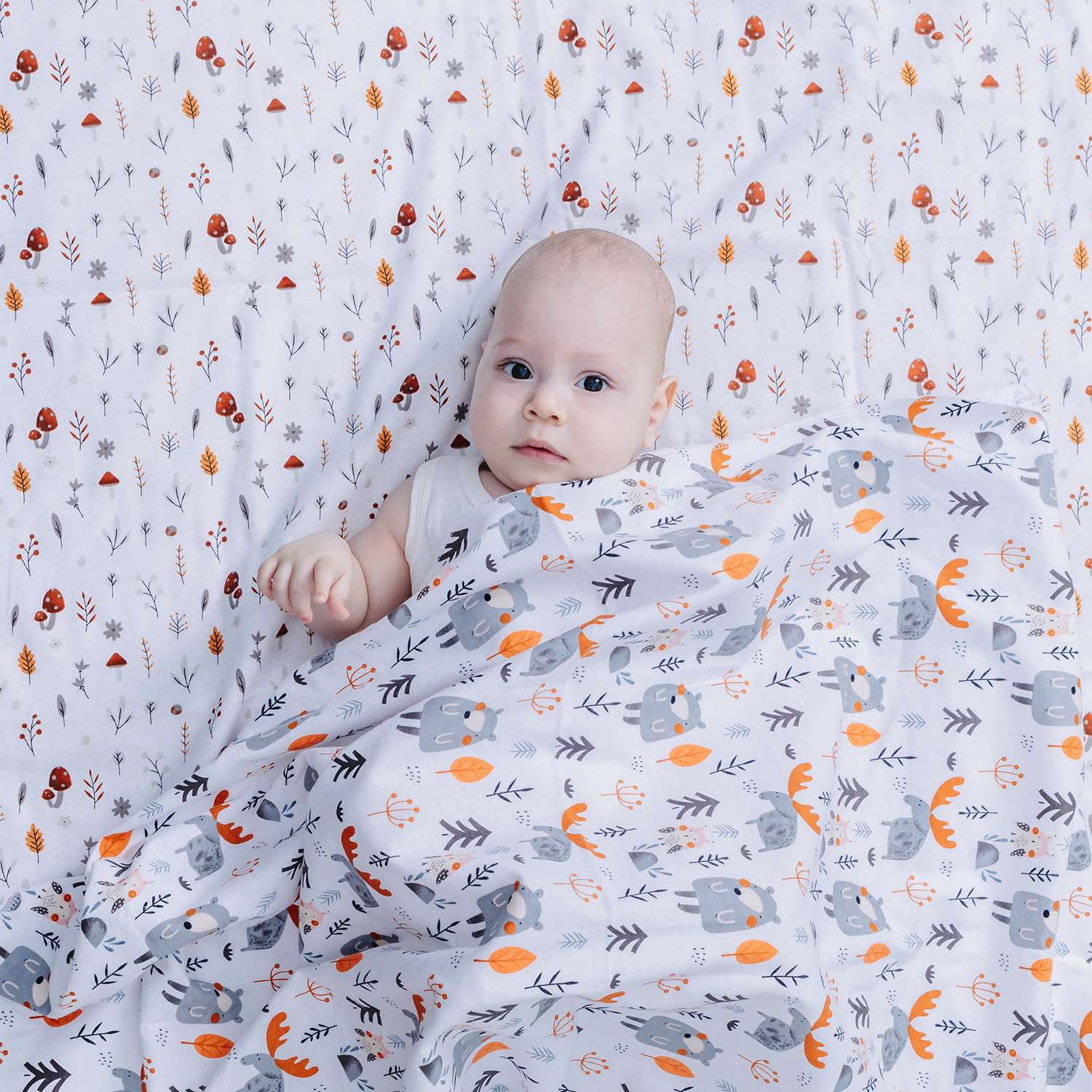 Пеленки фланелевые Чудо-чадо для новорожденных «Сыночку/лес» 85х120см 2 шт - фото 3
